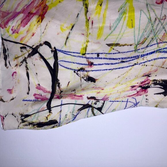 Milly 100% Silk Colorful Blouse Tank-Top size 4 - Picture 5 of 15